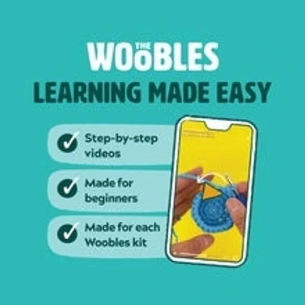 The Woobles Sebastian the Lion Learn to Crochet Kit for Beginners Amigurumi